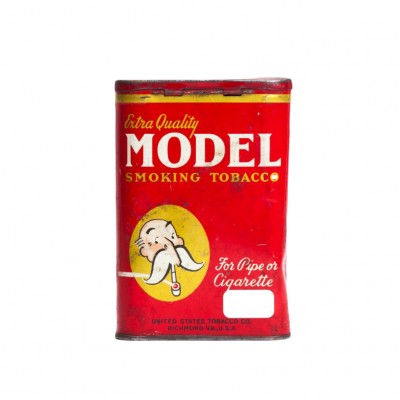 Oryginalne opakowanie reklamowe tytoniu „Extra Quality MODEL Smoking Tabacco”. Stany Zjednoczone. XX w.
